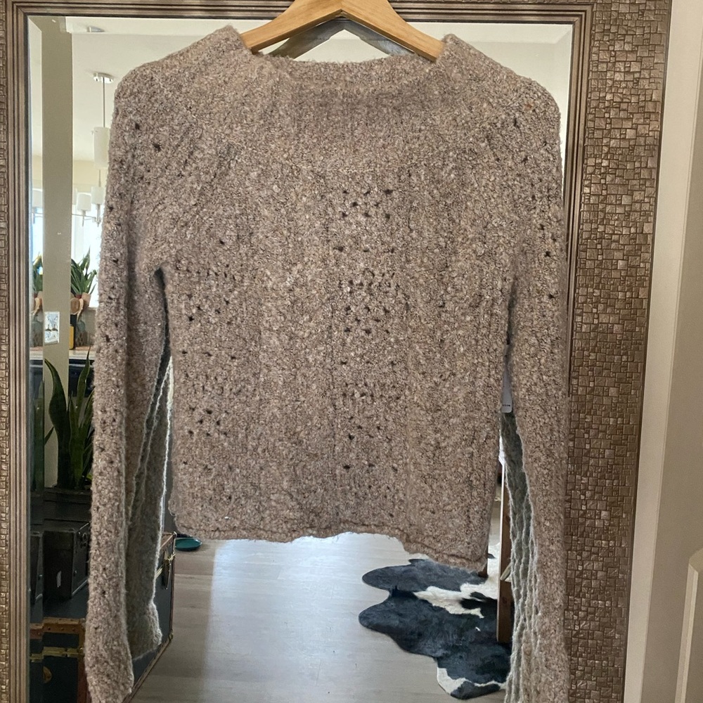 Free people off the shoulder cream sweater